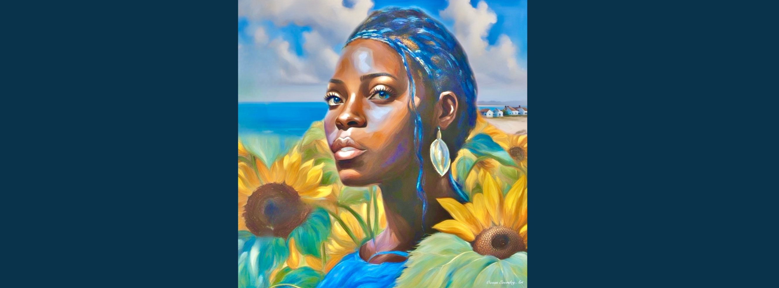 Sunflowers and the Ocean