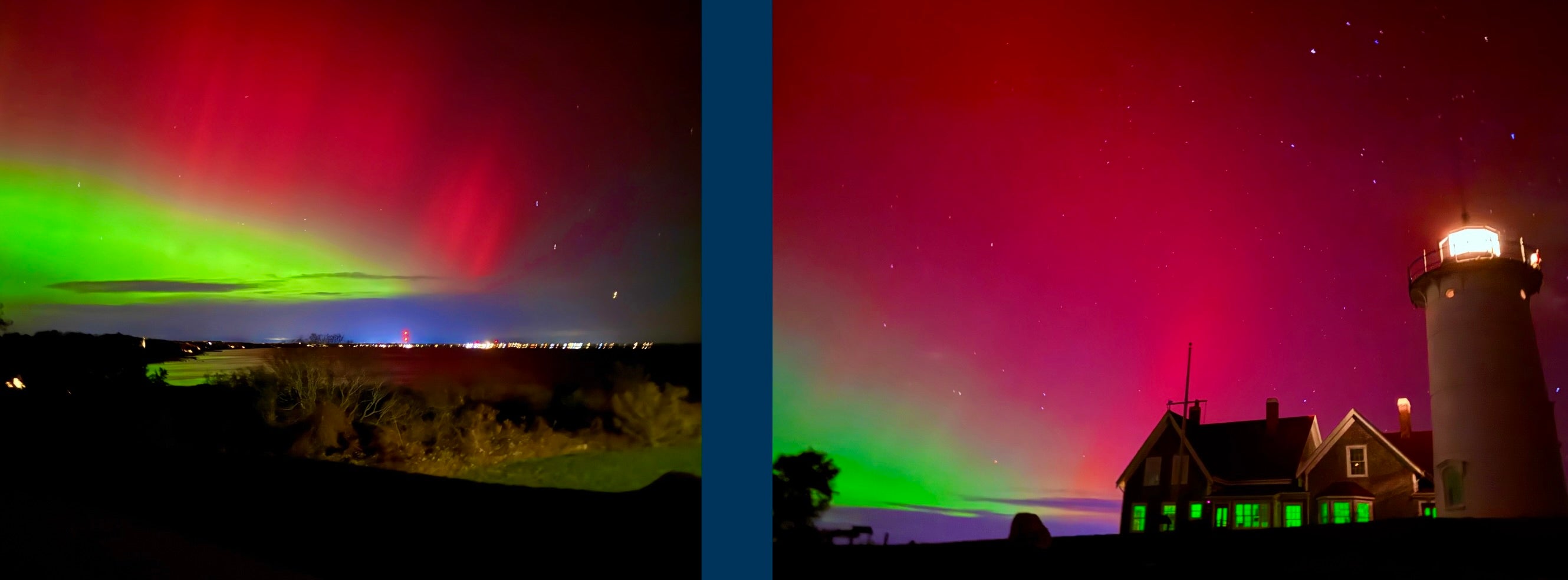 Northern Lights by Nobska Lighthouse